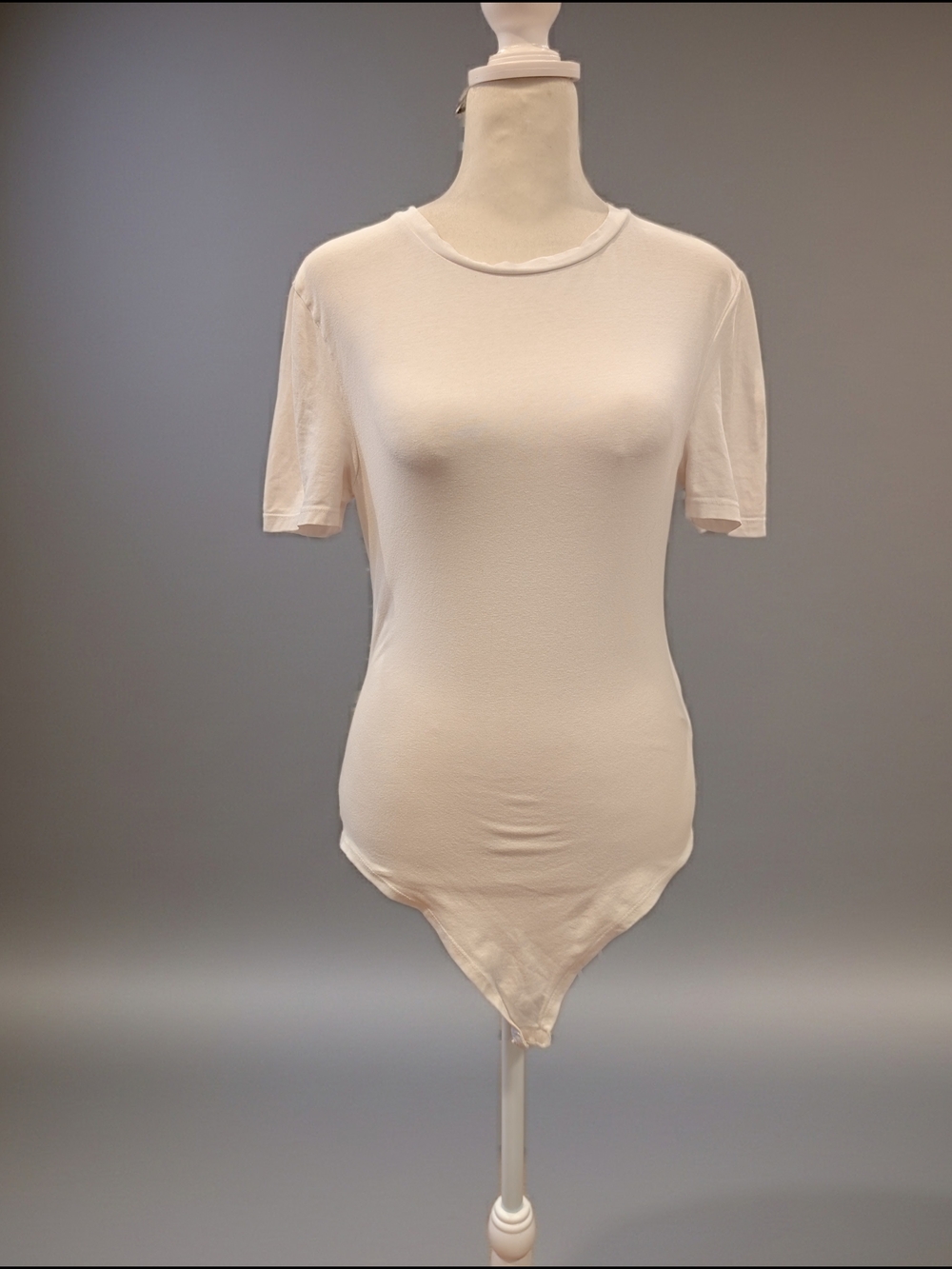 Women's White Short-Sleeve Bodysuit